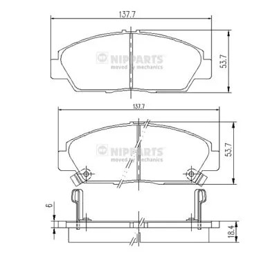 Sapatas do freio dianteiras de disco Honda Accord V CC7