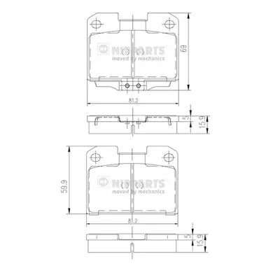 Sapatas do freio traseiras de disco Mitsubishi MR389573 preço, a partir de 43,47 USD