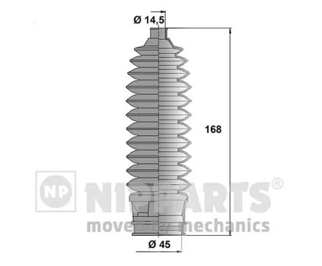 Bota de proteção do mecanismo de direção (de cremalheira) para Subaru Impreza III GH