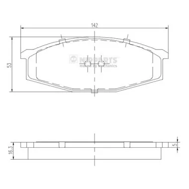  Sapatas do freio dianteiras de disco Nissan Patrol SUV (K260) (1986 - 1994) 