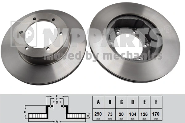 Disco do freio dianteiro Mitsubishi Canter FE5, FE6 ao melhor preço