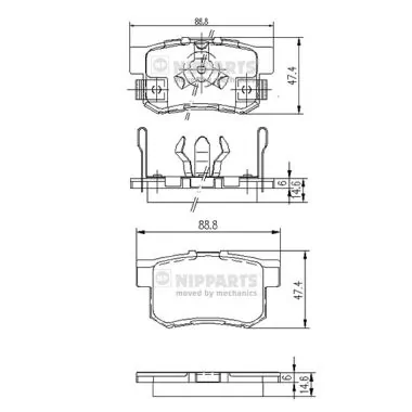 43022S9A010 Hyundai/Kia Sapatas do freio traseiras de disco