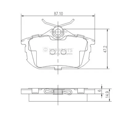  Sapatas do freio traseiras de disco Volvo V40 carrinha (VW) (1995 - 2004) 