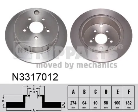  Disco do freio traseiro Subaru Impreza V hatchback (GT) (2016 - 2026) V