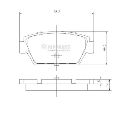  Sapatas do freio traseiras de disco Mitsubishi Eclipse I coupé (D22A, D27A) (1991 - 1995) I