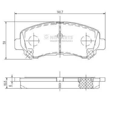41060VK190 Hyundai/Kia Sapatas do freio dianteiras de disco