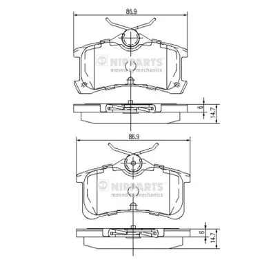302066 Peugeot/Citroen Sapatas do freio traseiras de disco
