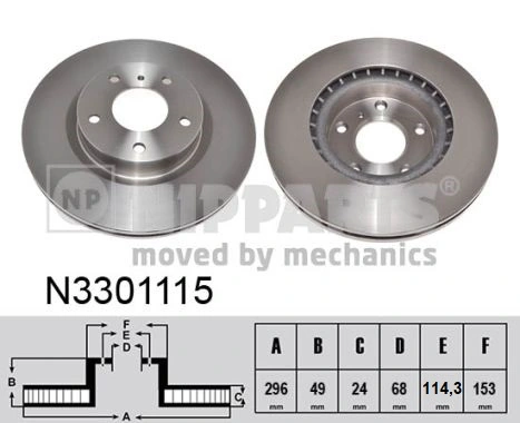  Disco do freio dianteiro Nissan Altima L31 sedan (2001 - 2006) L31
