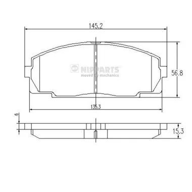 Sapatas do freio dianteiras de disco para Toyota Hiace IV H1, H2