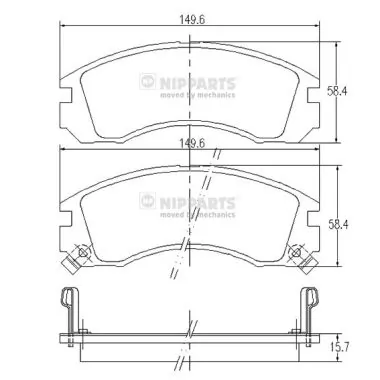 Sapatas do freio dianteiras de disco Mercedes MZ690332 preço, a partir de 17,82 USD
