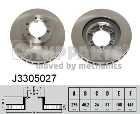  Disco do freio dianteiro Mitsubishi Montero SPORT SUV (K8, K9) (2000 - 2004) SPORT
