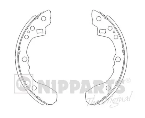  Sapatas do freio traseiras de tambor KIA Rio sedan (2001 - 2005) 