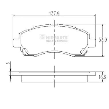 Sapatas do freio dianteiras de disco para Subaru Legacy II BD, BG