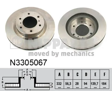  Disco do freio dianteiro Mitsubishi Pajero IV SHORT SUV (V80) (2006 - 2013) IV SHORT