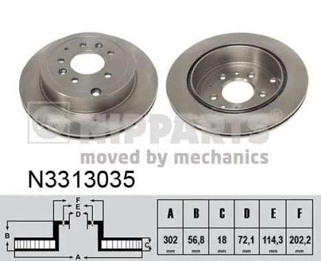  Disco do freio traseiro Mazda CX-7 SUV (ER) (2006 - 2009) 