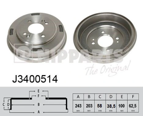 Compre Tambor do freio traseiro Hyundai Getz 