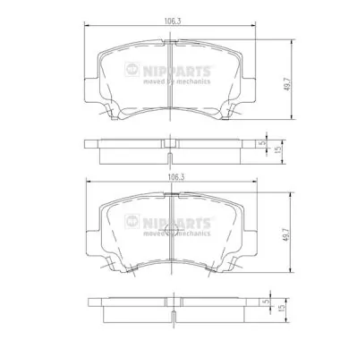 Compre 5581075F10 Mitsubishi Sapatas do freio dianteiras de disco