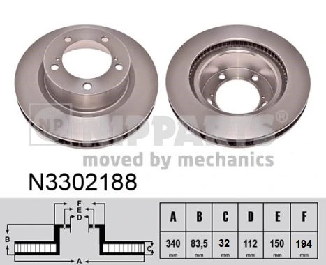 Disco do freio dianteiro para Toyota Land Cruiser  J200