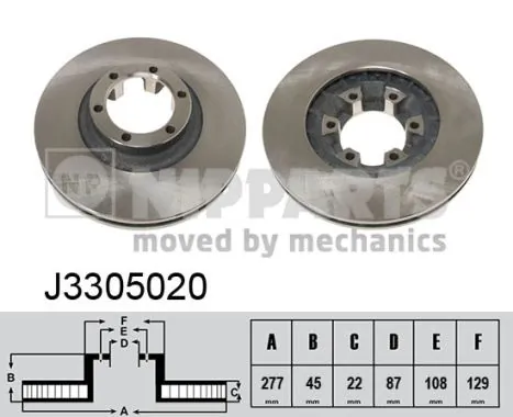 Disco do freio dianteiro para Mitsubishi L 300  P1T