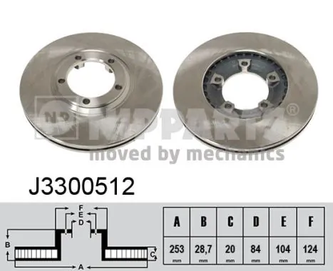 Disco do freio dianteiro para Hyundai H100  P