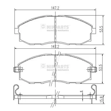 Sapatas do freio dianteiras de disco para Hyundai H-1 STAREX Starex A1