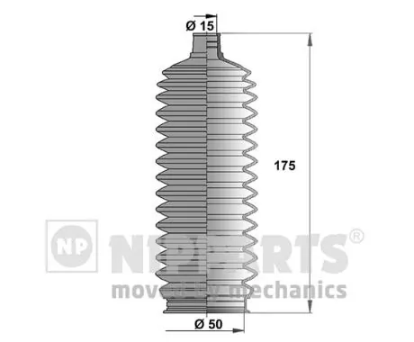 Bota de proteção do mecanismo de direção (de cremalheira) Toyota Land Cruiser PRADO ASIA J12