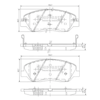SP1194 Hyundai/Kia Sapatas do freio dianteiras de disco