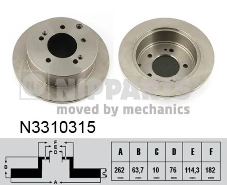  Disco do freio traseiro KIA Soul I hatchback (AM) (2008 - 2013) I