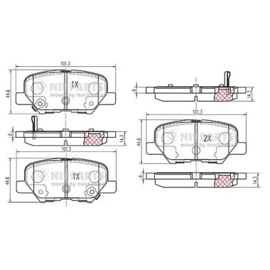 Sapatas do freio traseiras de disco Mazda 6 preço, a partir de 16,51 USD