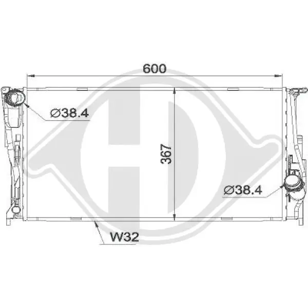 Radiador de esfriamento de motor para BMW 1  E81