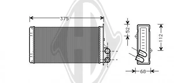 Radiador de forno (de aquecedor) para Renault Master HD, FD