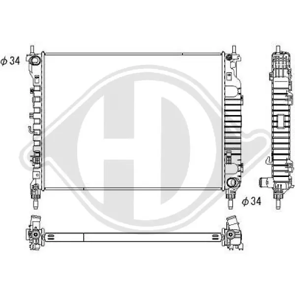 20982434 General Motors Radiador de esfriamento de motor