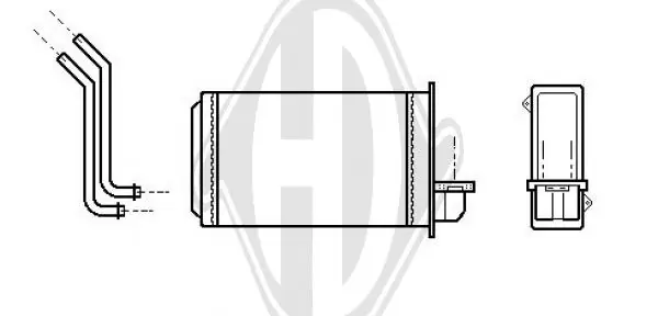 6448G1 Peugeot/Citroen Radiador de forno (de aquecedor)