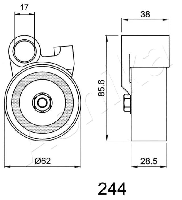 Compre Rolo de reguladora de tensão da correia do mecanismo de distribuição de gás Toyota Land Cruiser 