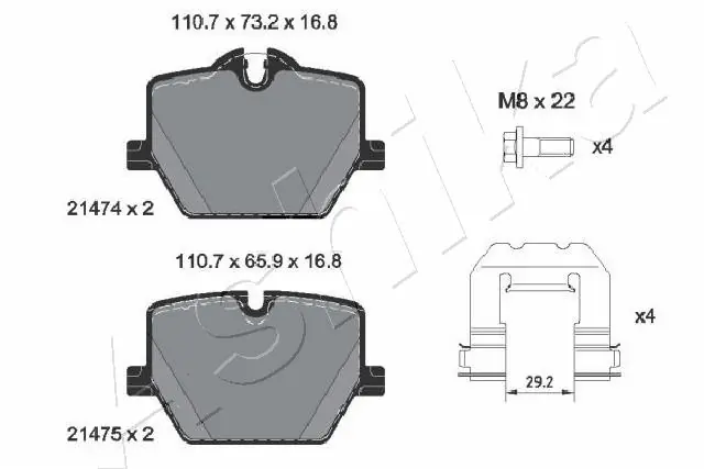  Sapatas do freio traseiras de disco BMW 3 carrinha (G21, G81) (2019 - 2026) 