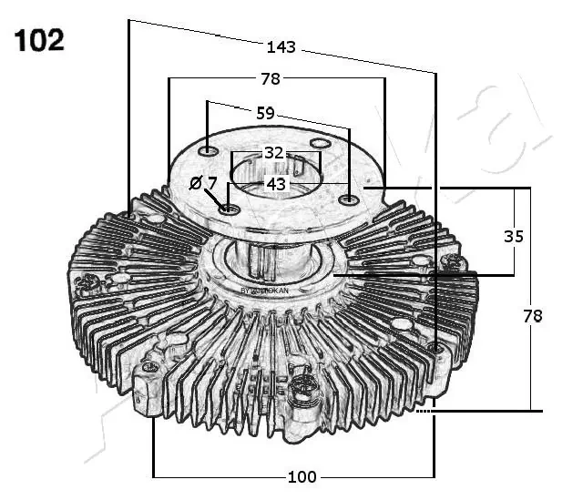 Acoplamento viscoso de ventilador de esfriamento Nissan Patrol  Y61