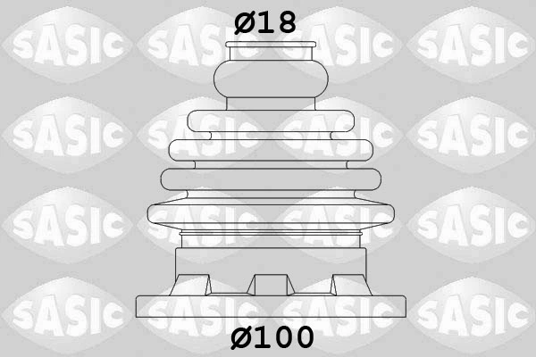 Bota de proteção interna de junta homocinética do semieixo dianteiro para Volkswagen Passat B5 3B3