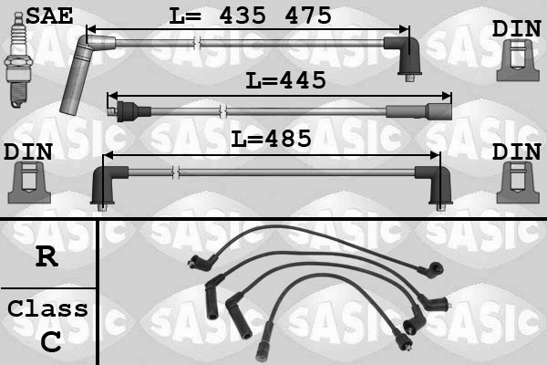 Compre Fios de alta voltagem, kit Daewoo Matiz 