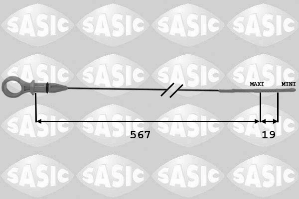 Sonda (indicador) do nível de óleo no motor para Citroen C4 II B7