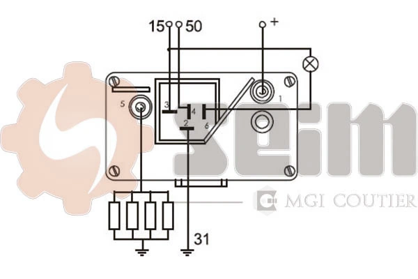 Relê das velas de incandescência para Renault 21  B48