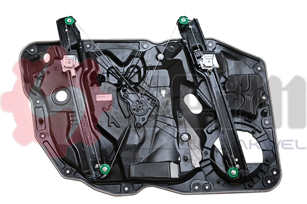 Mecanismo de acionamento de vidro da porta dianteira direita Volkswagen Touareg II 7P5, 7P6