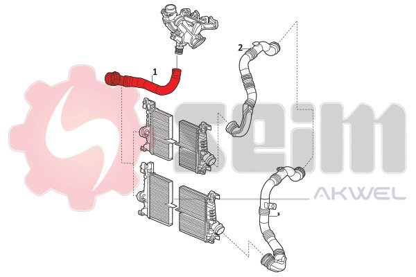 Mangueira (cano derivado) de intercooler 860165 General Motors
