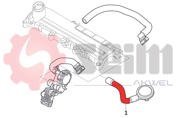 Cano derivado de ventilação de cárter (de separador de óleo) para Renault LOGAN I LS