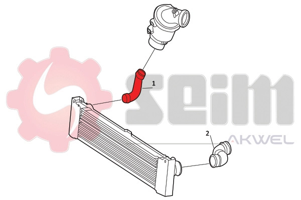 Mangueira (cano derivado) de intercooler 5040PT1 Polcar