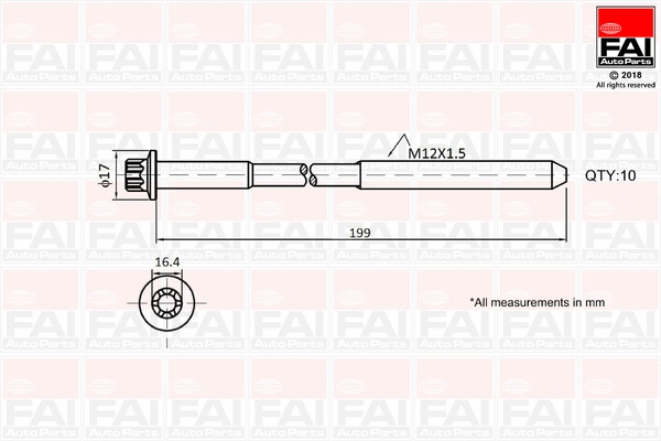 Parafuso de cabeça de motor (CBC) BMW 5 F10 ao melhor preço