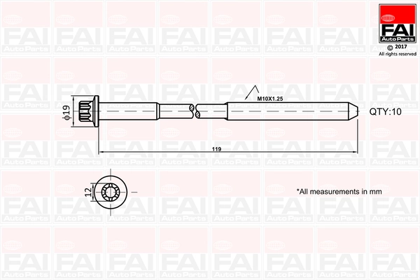 Parafuso de cabeça de motor (CBC) Fiat Tipo  356 ao melhor preço