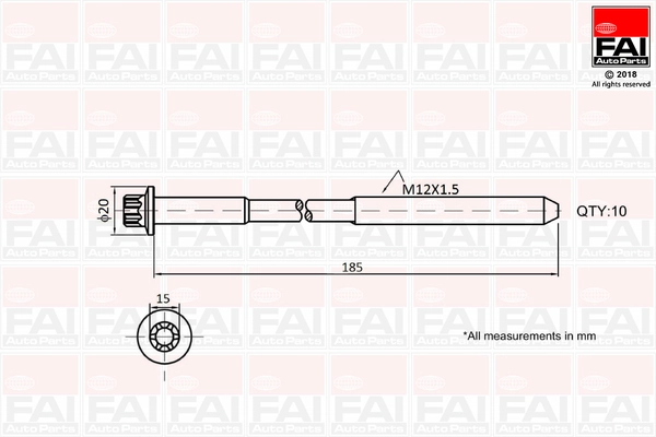 Parafuso de cabeça de motor (CBC) KIA Sorento  XM ao melhor preço