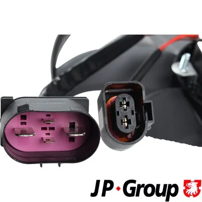 1199106800 JP Group Ventilador elétrico de esfriamento montado (motor + roda de aletas) esquerdo