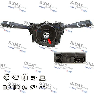 98312537ZD Peugeot/Citroen Comutador esquerdo instalado na coluna da direção