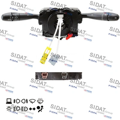 Comutador direito instalado na coluna da direção 98062252XT Peugeot/Citroen